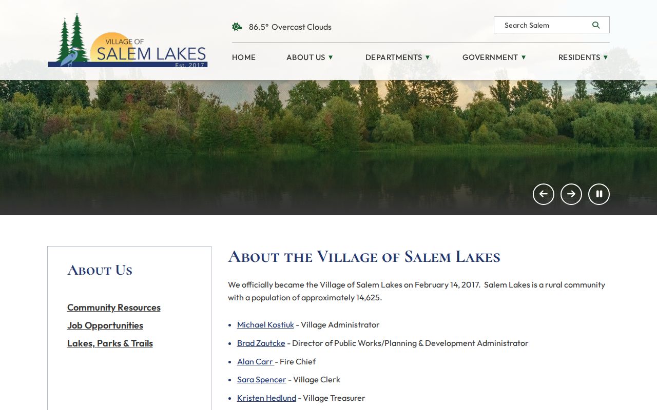 Kenosha County Salem Lakes official municipal arrest-record source